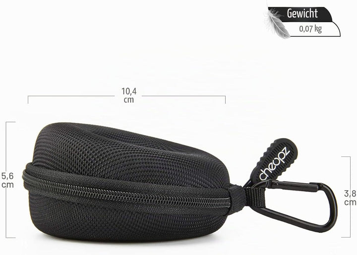 Cheopz Reise-Uhrenetui für Armbanduhren und Smart-Uhren bis 50 mm, Schwarz