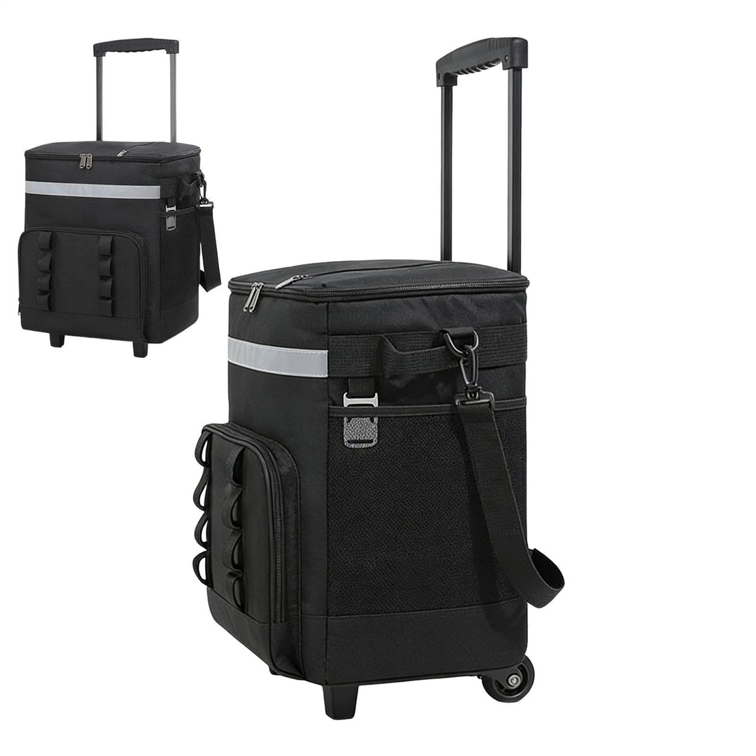 Robuste Kühltasche mit integrierten Rollen,mit Rädern & Griff, grosses Volumen - 35L Rollkühltasche
