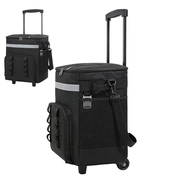 Robuste Kühltasche mit integrierten Rollen,mit Rädern & Griff, grosses Volumen - 35L Rollkühltasche