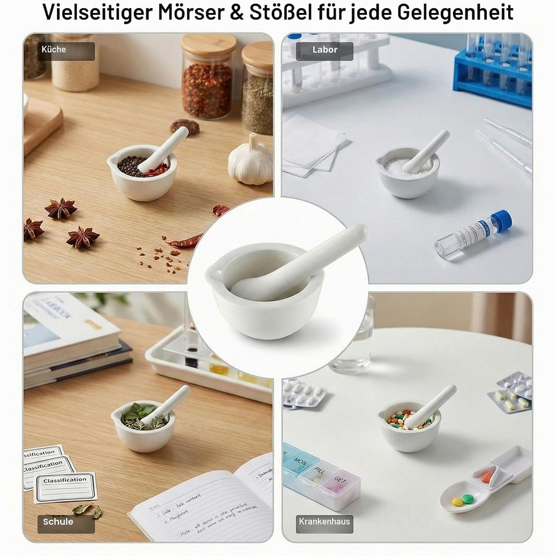 2 Sets Mörser mit Stössel, 60ml kleiner Mörser Zum Gewürze, Kräuter, Knoblauch, Nüssen, Für Küche un