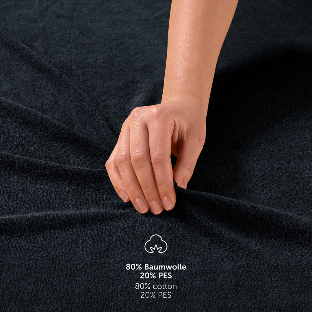 Blumtal® Frottee Spannbettlaken 160x200 cm - OEKO-TEX zertifiziertes Spannbetttuch 160x200 cm - Frot