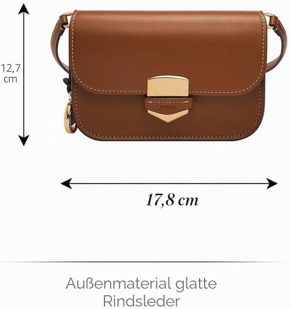 Fossil Damen Lennox Crossbody Brown, Brown