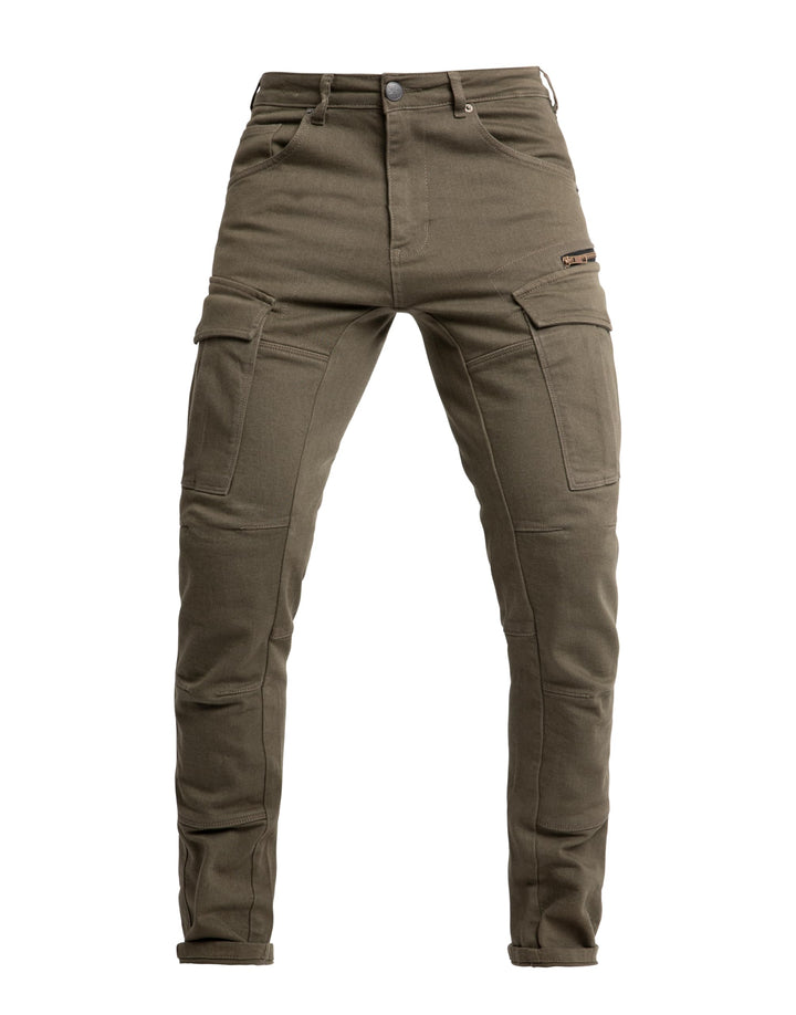 John Doe Herren Motorradhose Defender L30 Olive, L30 Olive