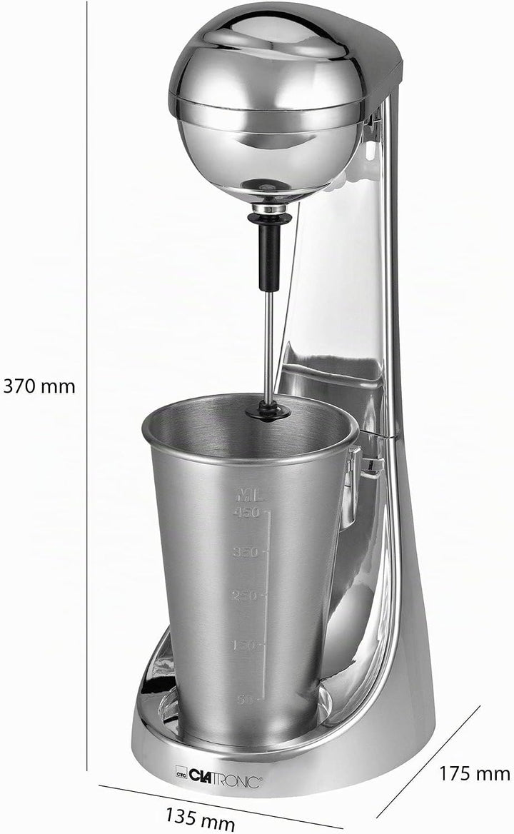 Clatronic® Barmixer u. Milchaufschäumer | Smoothie Maker | 650ml Edelstahlbehälter | praktischer Bec