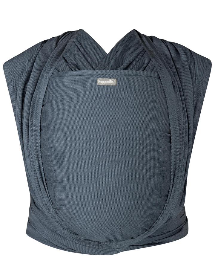 Hoppediz Frühchen-Babytragetuch ab Geburt, Stone 5,40 m | Ergonomisches Tragetuch, extra schmal für
