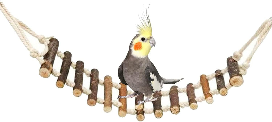 Allazone 14 Stück Sitzstangen Papagei Spielzeug Set, Papageienschaukel Vogelschaukel, Sitzstangen fü