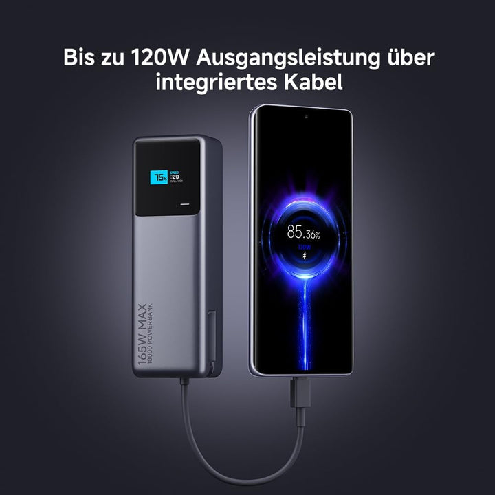 Xiaomi 165W Power Bank 10000mAh, Super Schnellladung|3 USB-C Ports for Multi-Device Charging Power,