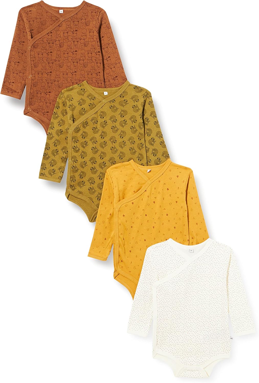 Pippi Unisex Baby Pack of 4 Wrap Bodysuit Baby und Kleinkind Unterw sche Satz, Tinsel, 74 EU
