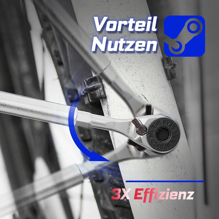 Ratschen Schraubendreher und Magnetischer Bithalterung, Ergonomischer Griff mit Bits Lagerfläche, In