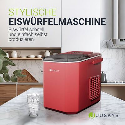 Juskys Eiswürfelmaschine IceOracle - Cocktail Eiswürfel in 6-13 min - Mini Eiswürfelbereiter für 12