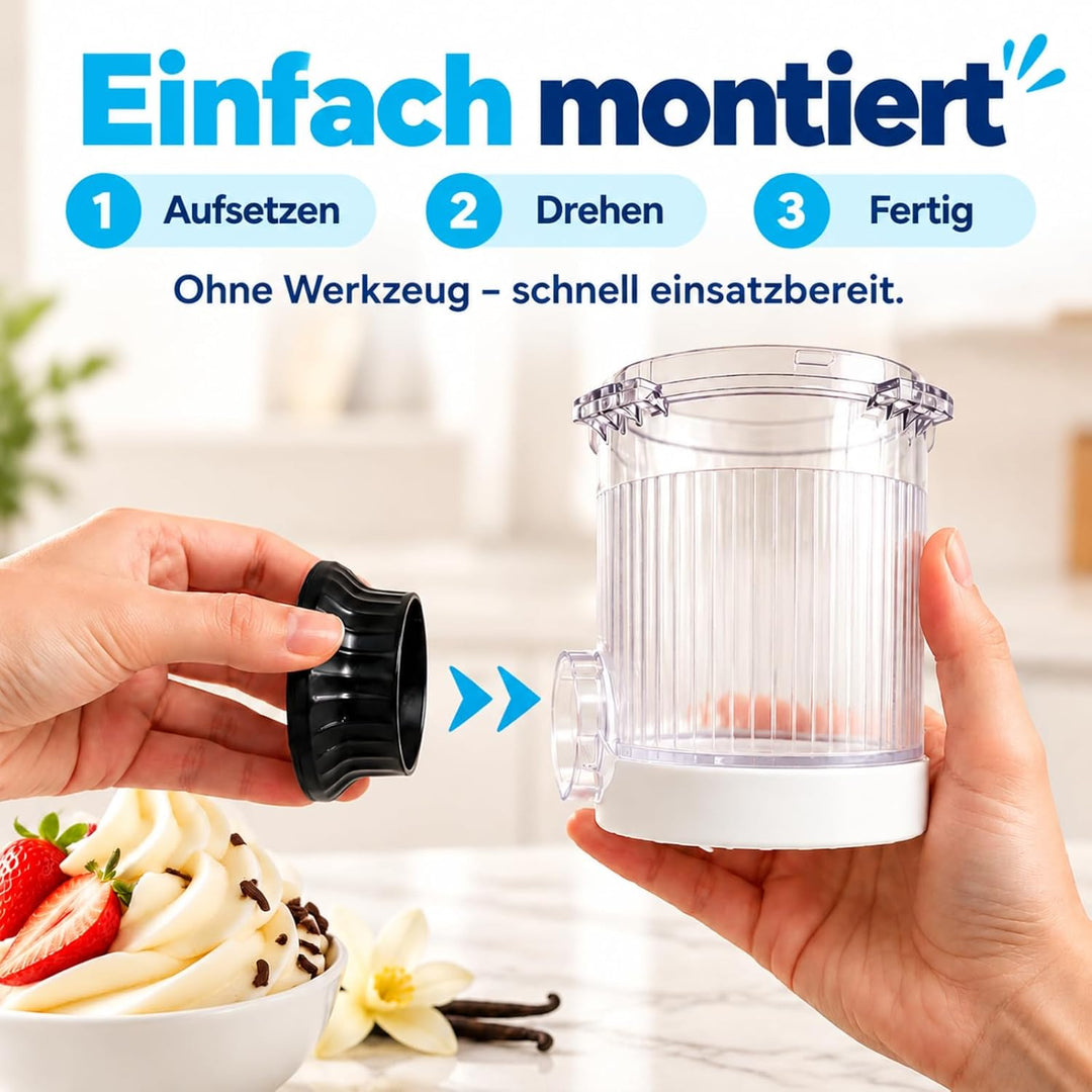 2 Stück Spaghetti-Eis-Aufsatz für Ninja Creami Swirl,Schwarz, Schwarz
