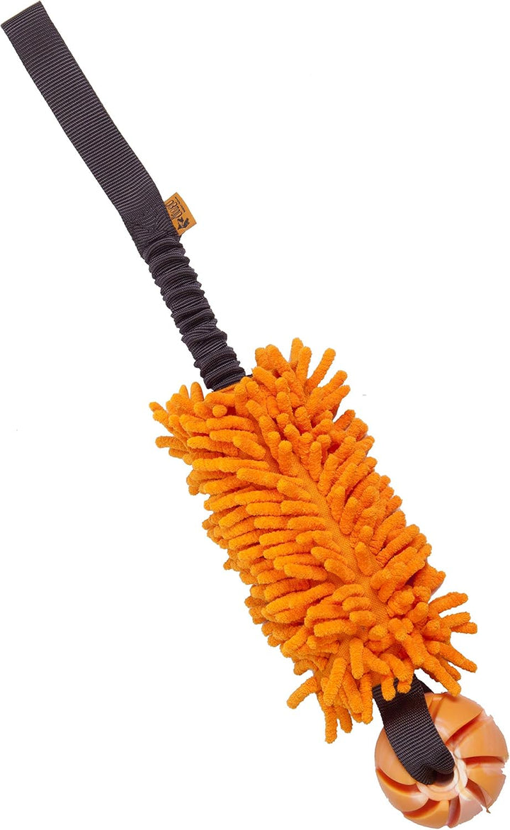 Dingo Mop Bungee Orange Mikrofaser mit Vanille Duft Ball Hundespielzeug Agility Apporte zum Spielen