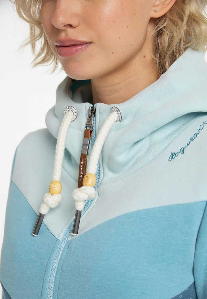 Ragwear Neu TREGA Zip Damen Frauen Kapuzenjacke,Zip Hoodie,Sweatjacke,Stehkragen,Seitentaschen S Lig