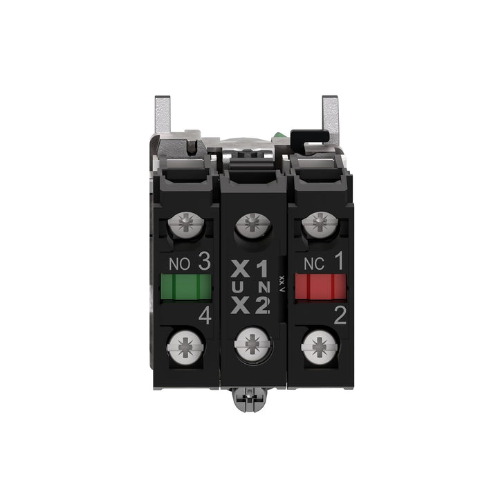 SEL.LUM.LED 230V NA+NC VERDE Schwarz 2 positions x, Schwarz 2 positions x
