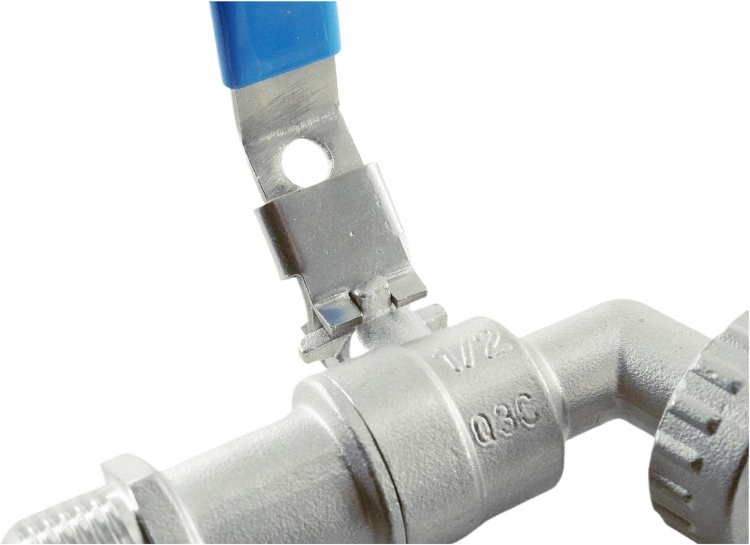 Kugelauslaufhahn Edelstahl V4A - PN 16 - Kugelhahn Wasserhahn, Druckluft - G 1/2" - G 3/4" - G 1" -