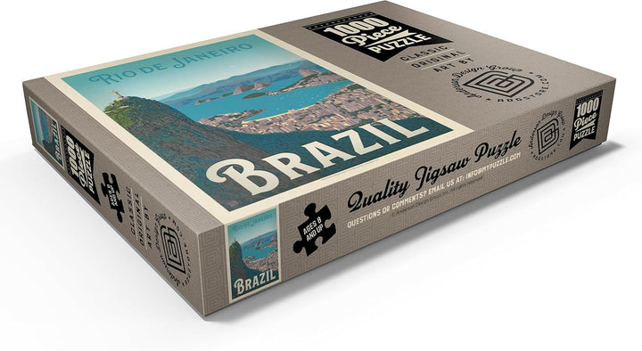 Brasilien: Rio de Janeiro Hafenansicht, Vintage Poster - Premium 1000 Teile Puzzle - MyPuzzle Sonder