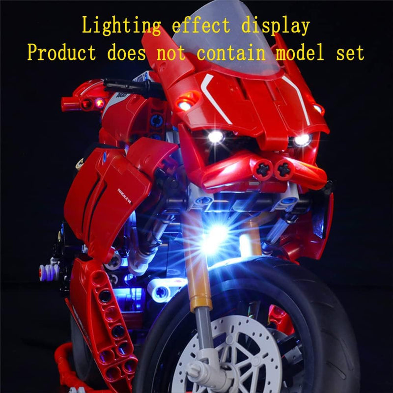 GEAMENT LED Licht-Set Kompatibel mit Lego Technic Ducati Panigale V4 R Motorrad - Beleuchtungsset fü