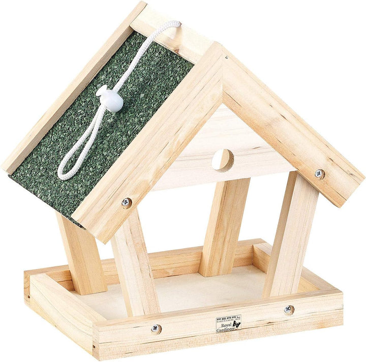 Royal Gardineer Vogelfutterhaus: Vogel-Futterhaus-Bausatz aus Echtholz, zum Aufhängen, 13-teilig (Vo