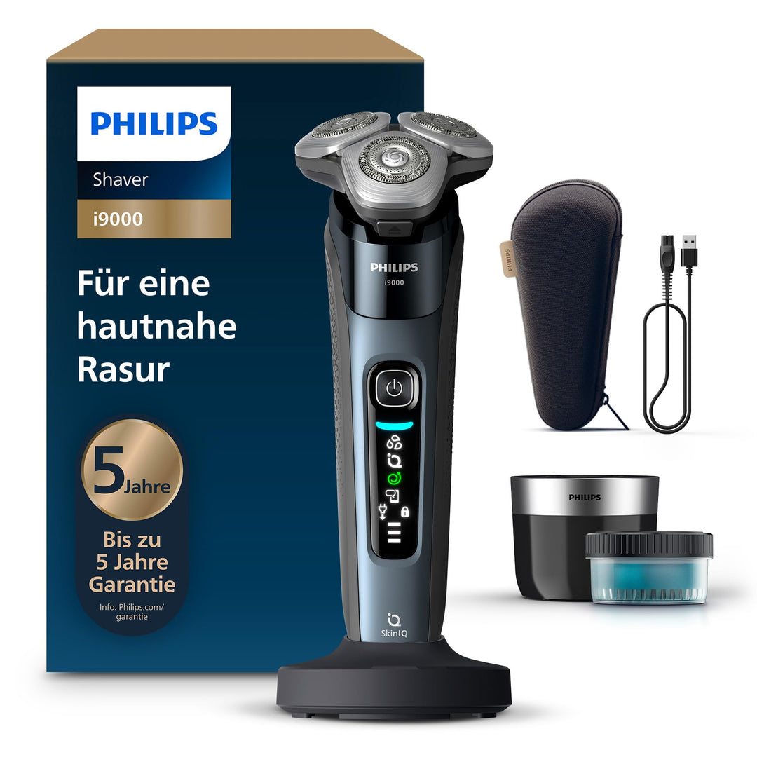 Philips Rasierer i9000, Elektrischer Nass-und Trockenrasierer für Herren mit integriertem Trimmer, t