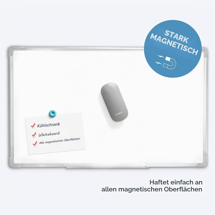 LOUKIN Austauschbarer trocken abwischbarer Radiergummi, magnetischer Whiteboard-Radiergummi mit 3 au
