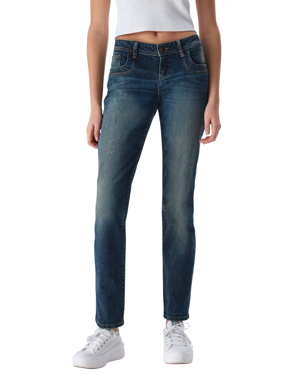 LTB Jeans Damen Valentine Straight Fit Jeanshose Hose Denim Tiefer Bund Blau 24 25 26 27 28 29 30 31
