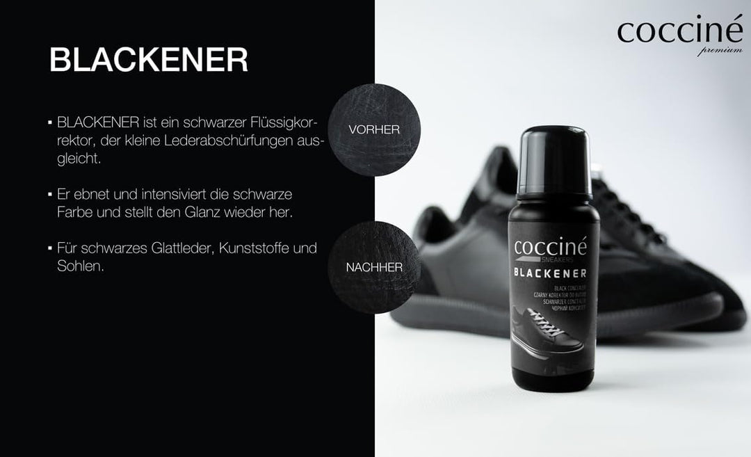 Cocciné - Sneaker Korrektoren Set, Sneakers Whitener und Blackener, Weiss Schuhe und Schwarz Schuhe,
