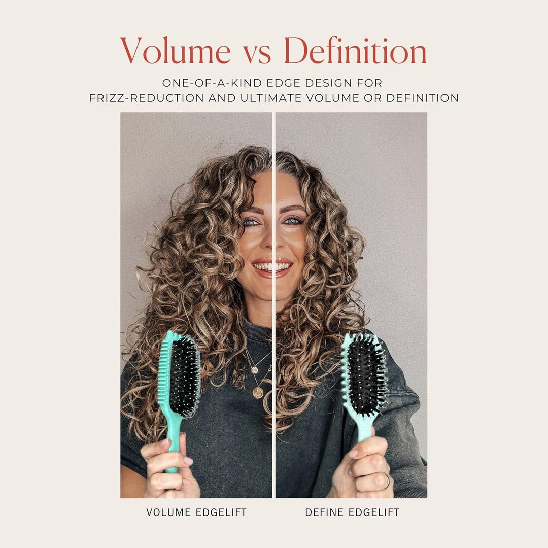 Bounce Curl Volume EdgeLift Bürste, 5-in-1-Werkzeug für volumisierte Wellen, Locken und Spulen, Rubi
