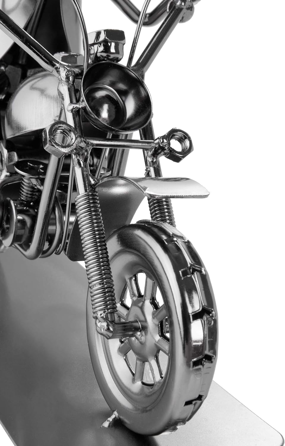 BRUBAKER Schraubenmännchen Motorradfahrer - Handarbeit Eisenfigur Metallmännchen - Metallfigur Gesch