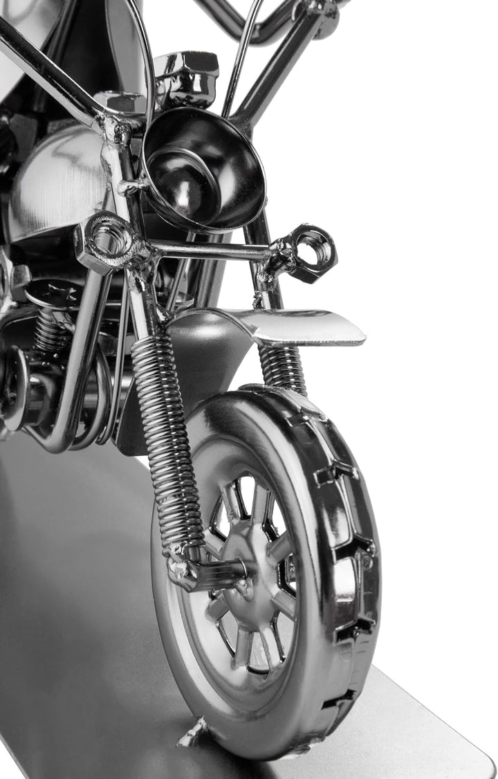 BRUBAKER Schraubenmännchen Motorradfahrer - Handarbeit Eisenfigur Metallmännchen - Metallfigur Gesch