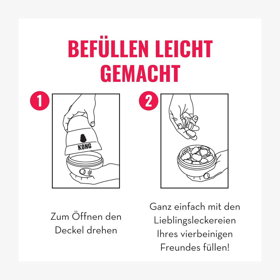 KONG Wobbler - Interaktives Hundespielzeug zur Leckerliausgabe - Langsamfresser - Für Gesunde Ernähr