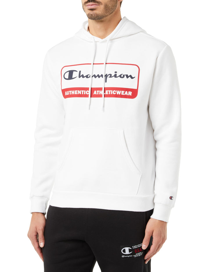 Champion Herren Legacy Graphic Shop Authentic-Powerblend Fleece Kapuzenpullover M Bianco, M Bianco