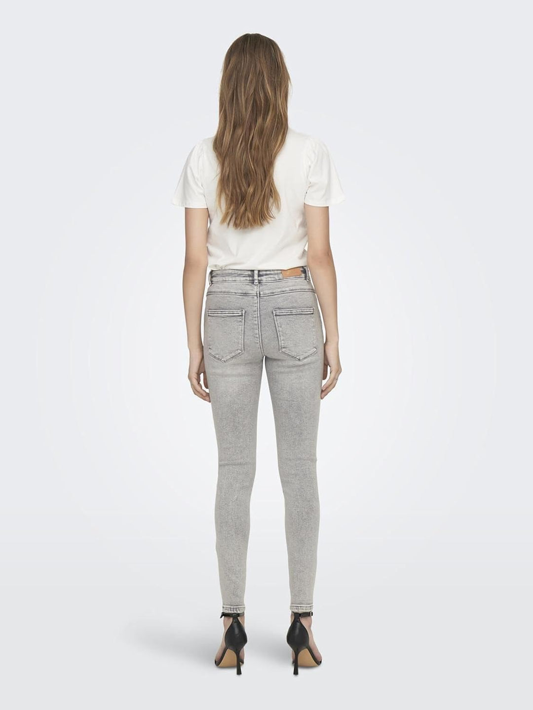 ONLY Female Skinny Jeans ONLMILA Hohe Taille Skinny Fit Jeans 25W / 32L Light Grey Denim, 25W / 32L