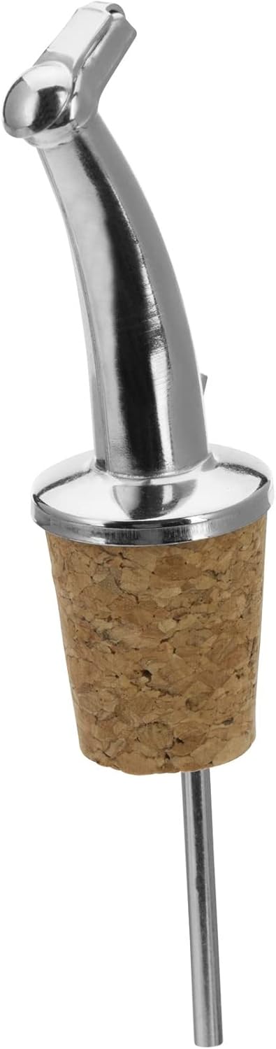 Westmark 4 Spirituosen-/Öl-Ausgiesser + 4 Ersatzkorken, extra kurz, mit Kläppchen und Luftröhrchen,