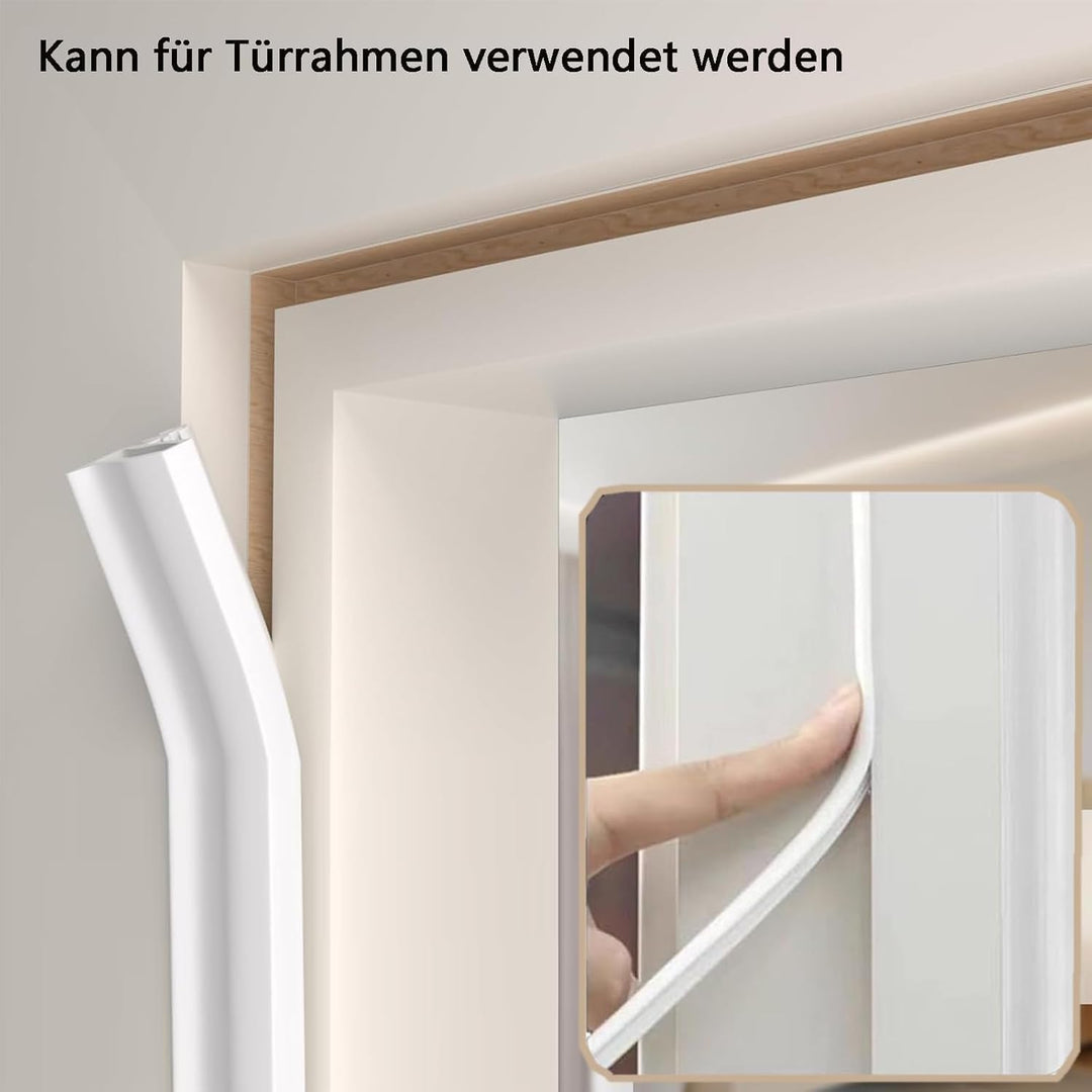 20M Türrahmen Dichtung für Schallschutz,Türdichtung Weiss Holzzarge, Zugluftstopper und Türdichtunge