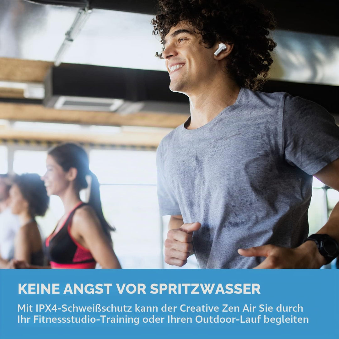 CREATIVE Zen Air Leichte, schweissbeständige True-Wireless In-Ear-Kopfhörer mit aktiver Geräuschunte