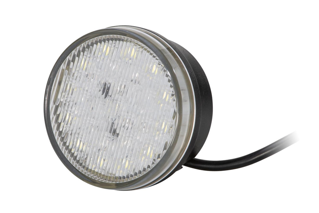 HELLA - LED-Tagfahrleuchte - 83mm - 24V - rund - Lichtscheibenfarbe: glasklar - LED-Lichtfarbe: weis