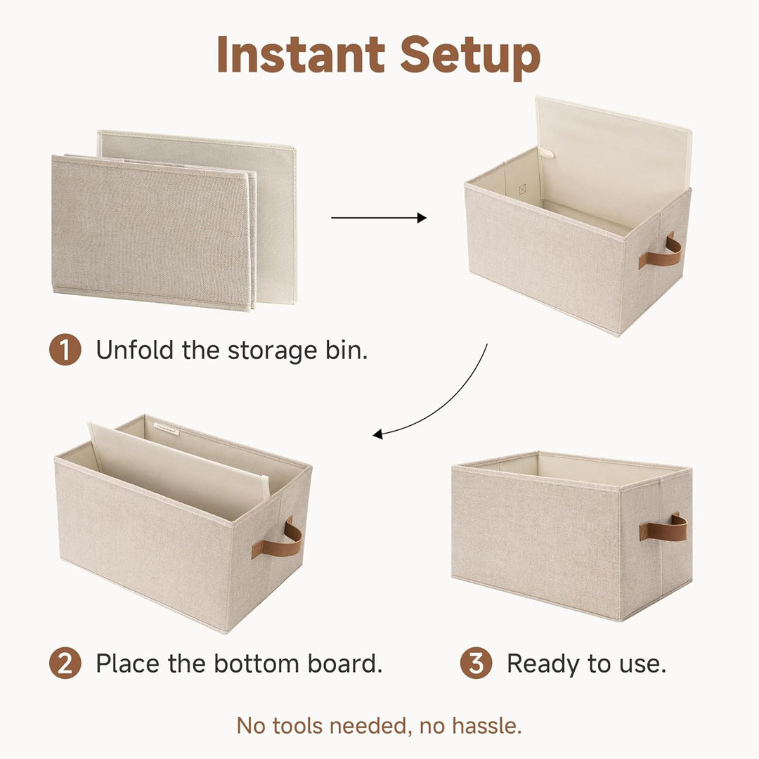 StorageWorks grosse Aufbewahrungskörbe für Regale, Aufbewahrungsbox für Kleiderschrank, dekorative K