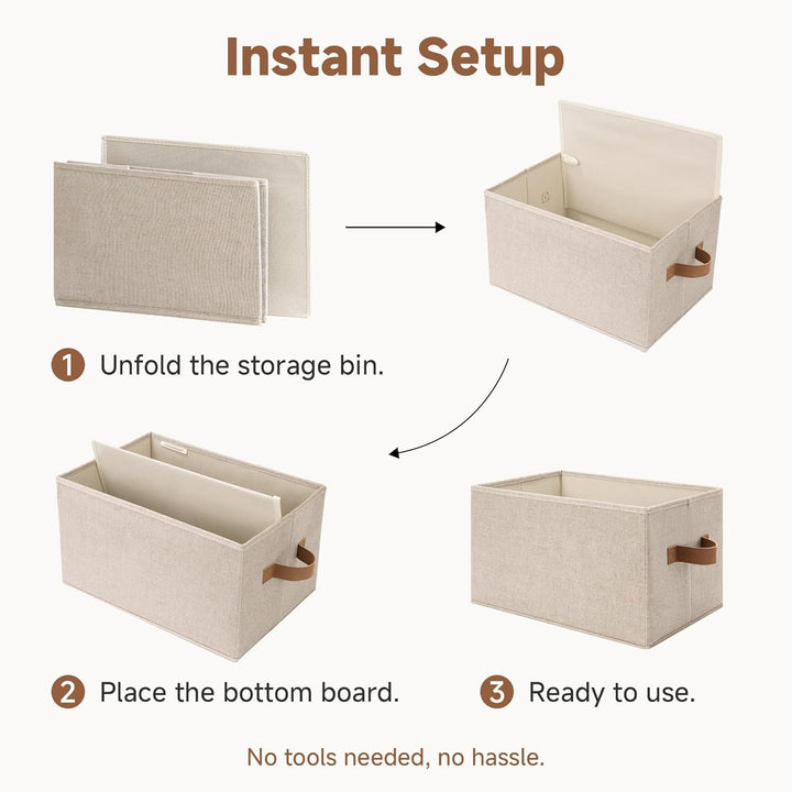 StorageWorks grosse Aufbewahrungskörbe für Regale, Aufbewahrungsbox für Kleiderschrank, dekorative K