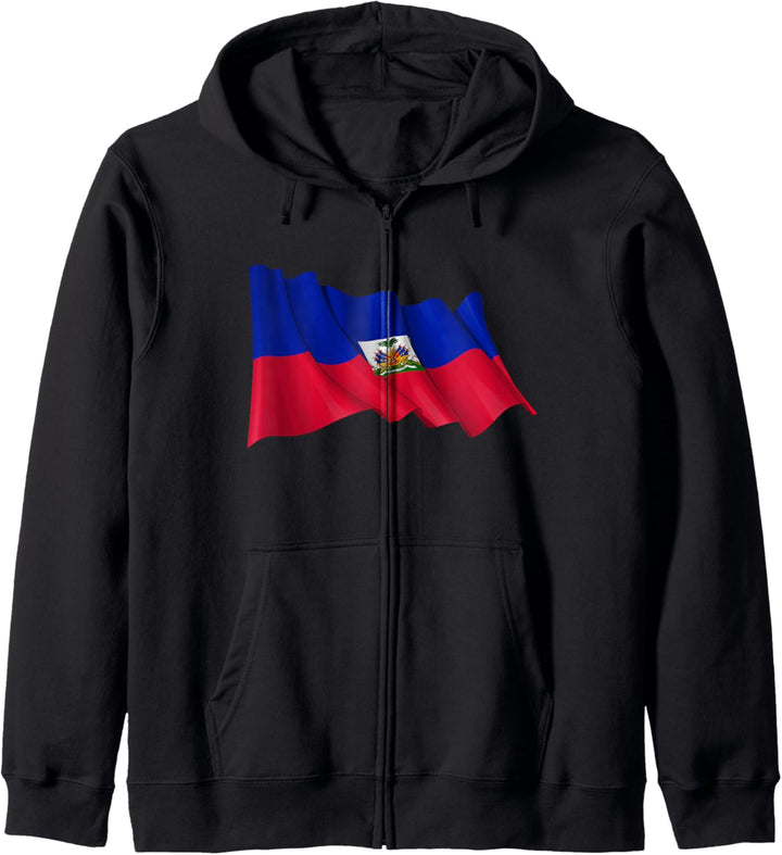 Coole Grafik Haiti Flagge - stolze Haitianer Kapuzenjacke