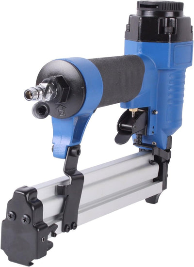 WELDINGER 2-in-1 Druckluft Klammergerät (Tackernadeln bis 25 mm Nägel bis 32 mm) Tacker (150 l/min),