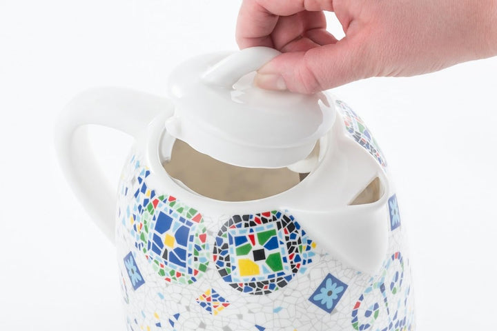 CONCEPT rk0020 Wasserkocher, Ceramic, 1.5 liters, Weiss + Muster