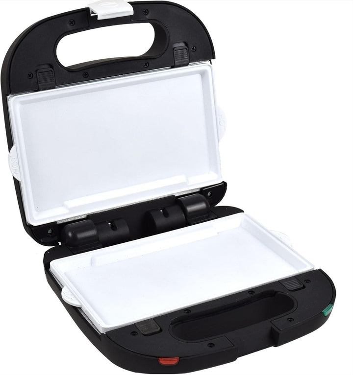 Syntrox Germany Kombigerät mit Wechselplatten SM-1500W Perom, Antihaftbeschichtet, Edelstahl, Schwar