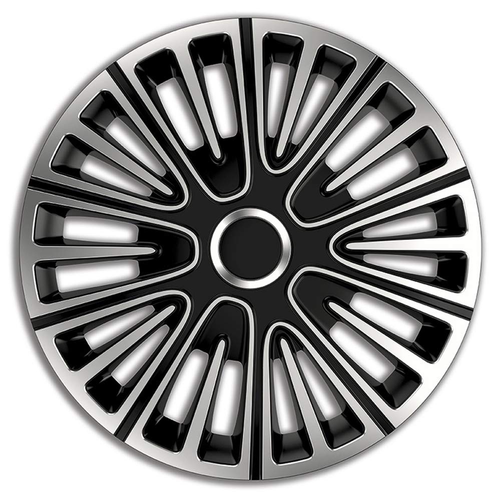 AUTO-STYLE Satz Radzierblenden Motion 13-Zoll Silber/Schwarz, 13-inch Silber/Schwarz