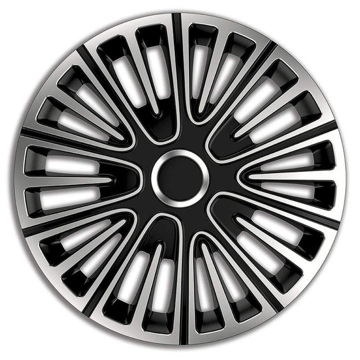 AUTO-STYLE Satz Radzierblenden Motion 13-Zoll Silber/Schwarz, 13-inch Silber/Schwarz