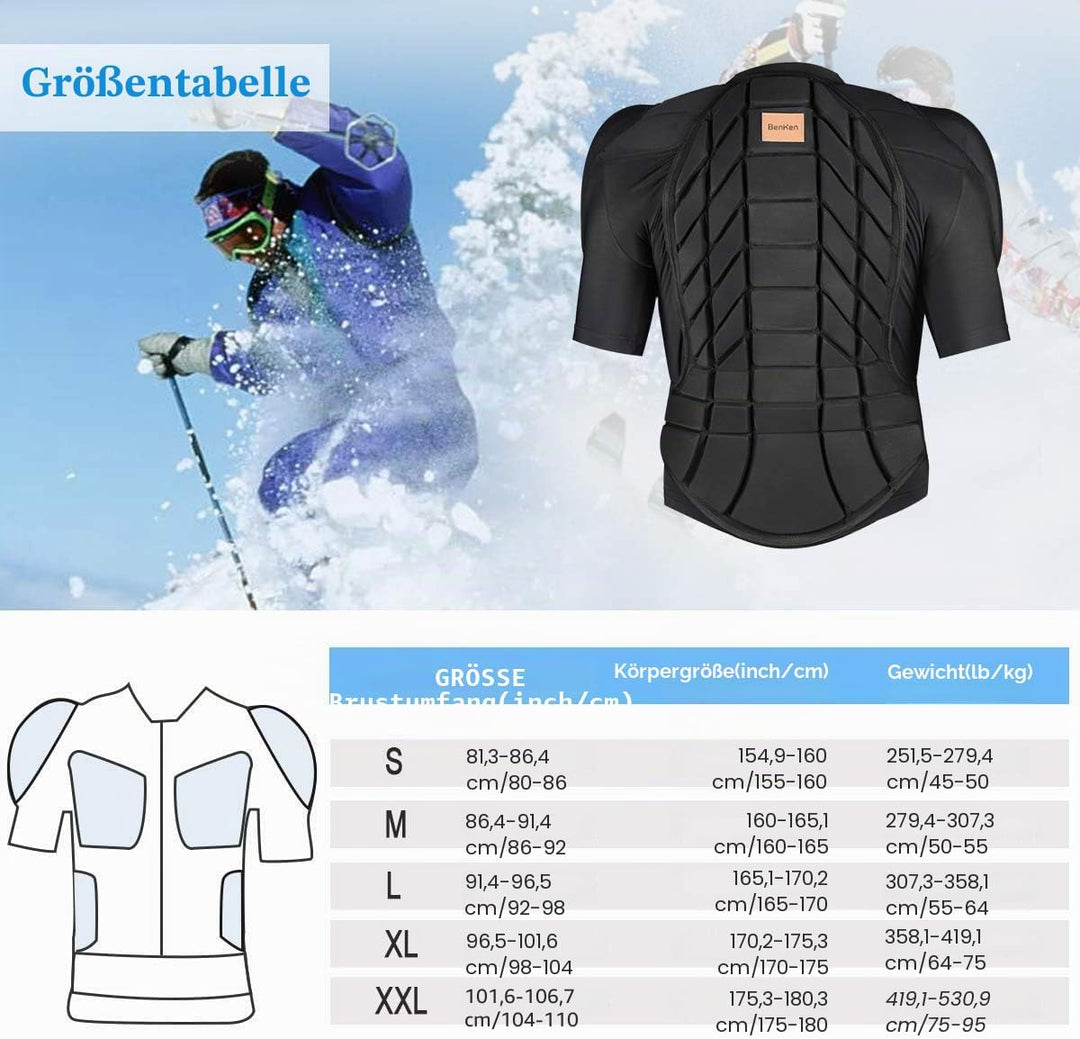 BenKen Ultra Leichter Schutzausrüstung Ski Körper Panzer Rücken Protektor, Aussen- Sports Antikollis