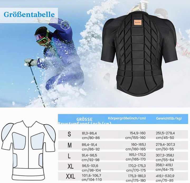 BenKen Ultra Leichter Schutzausrüstung Ski Körper Panzer Rücken Protektor, Aussen- Sports Antikollis