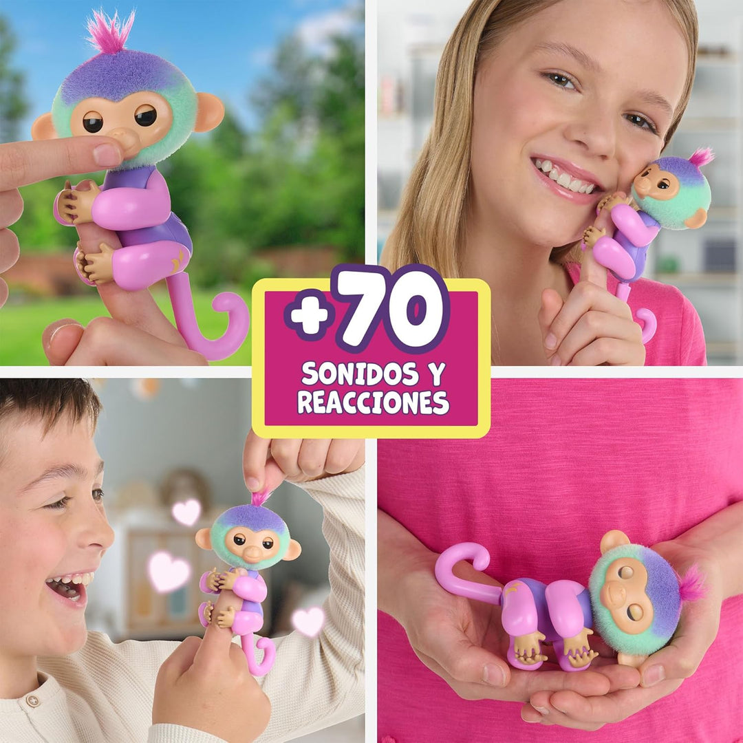 Bizak Fingerlings 61853181-1, magische Farben, interaktives Haustier mit über 70 Geräuschen und Bewe
