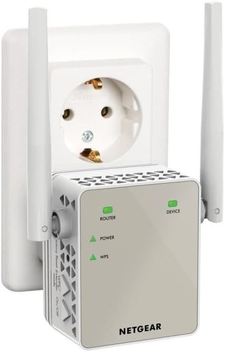 NETGEAR WLAN Repeater EX6120 WLAN Verstärker, AC1200 Dual Band WiFi, Abdeckung 2 bis 3 Räume & 20 Ge