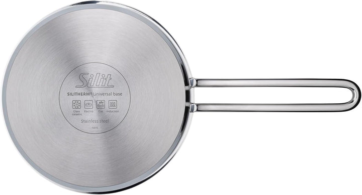 Silit Extra Cook, Stielkasserolle 16 cm, Innenskalierung, breiter Schüttrand, hochwertiger, spülmasc