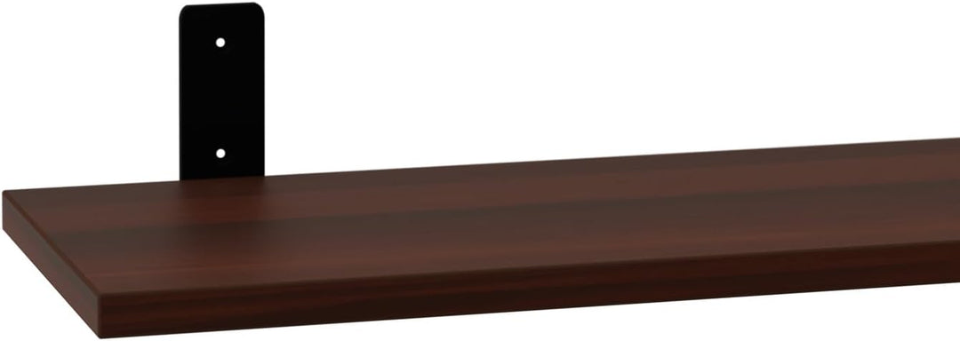 AKKE Hängeregal Wandregal Regalbrett - 60 cm Möbelplatte Metall - Regal - Loft Breto Dunkles Walnuss